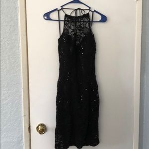 Black lace dress